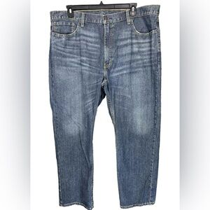 Levis 559 Jeans Mens 42x30 Straight Relaxed Fit Blue Denim Whisker 100% Cotton